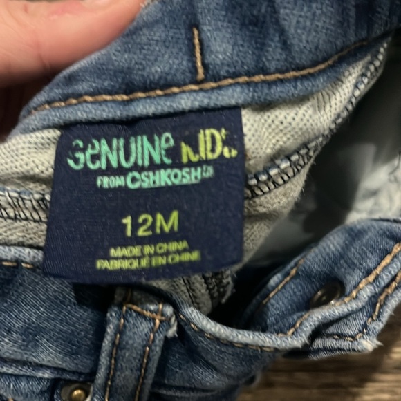 Oshkosh blue jeans with a cuffed hem with functional button and zipper - Picture 4 of 5